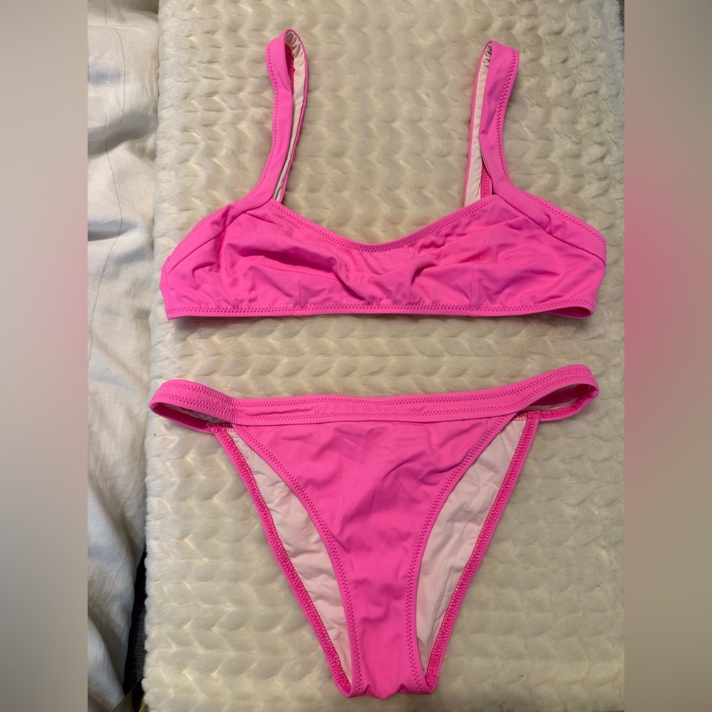 Solid & Striped Molly Malibu Pink Bikini Set Medium